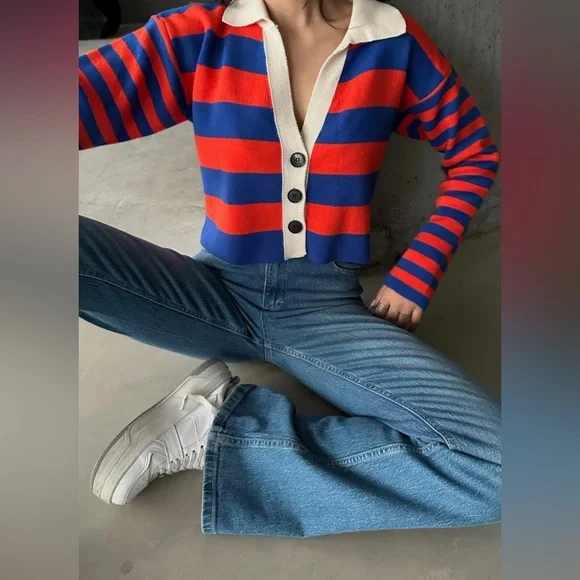 Zara striped knit cardigan - Picture 4 of 10